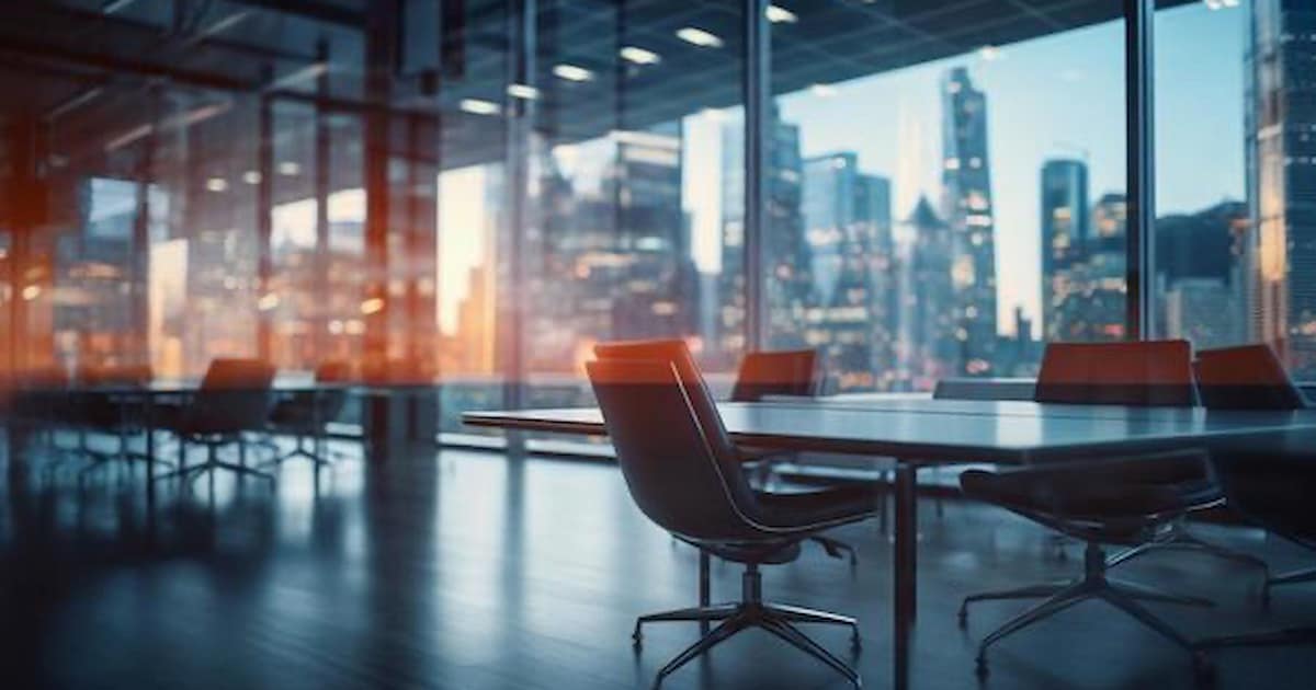 Empty boardroom representing corporate governance structure